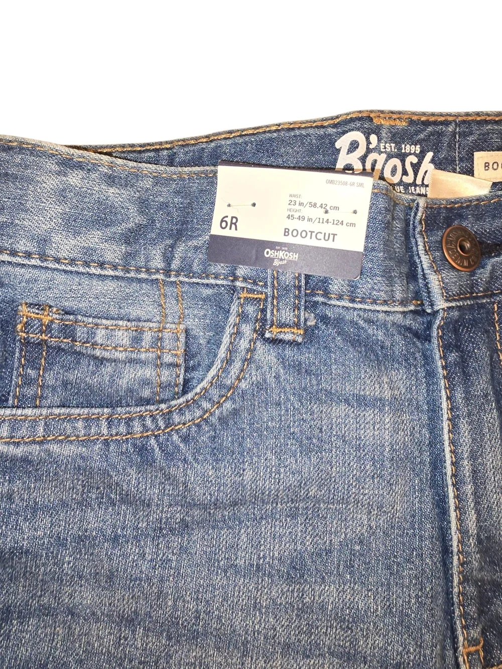 OshKosh B'gosh Boys Bootcut Denim Jeans Size 6R NWT